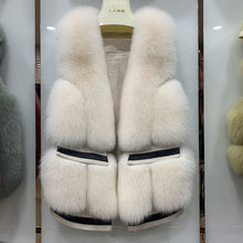 Load image into Gallery viewer, Women Winter Warm Fashion Real Fox Fur Gilets Fluffy Vest Waistcoat