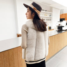 Load image into Gallery viewer, Women Winter Warm Fashion Real Fox Fur Gilets Fluffy Vest Waistcoat