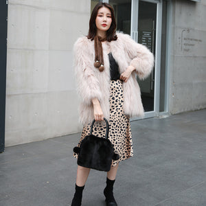 2022 New Arrivals Women's Real Mink Fur Handbags Luxury Fur Bags For Female Drawstring Hairball Tote Bags 8840
