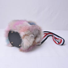 Load image into Gallery viewer, 2022 New Women&#39;s Fashion Fox Fur Bucket Bag Lovely Mixed Color Crossbody Shoulder Bags Ladies Totes Bags 8811