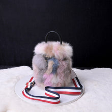 Load image into Gallery viewer, 2022 New Women&#39;s Fashion Fox Fur Bucket Bag Lovely Mixed Color Crossbody Shoulder Bags Ladies Totes Bags 8811