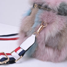 Load image into Gallery viewer, 2022 New Women&#39;s Fashion Fox Fur Bucket Bag Lovely Mixed Color Crossbody Shoulder Bags Ladies Totes Bags 8811