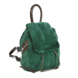 2022 New Fashion Women's Real Mink Fur Shoulder Bags Genuine Leather Backpack Lady High Quality 7977