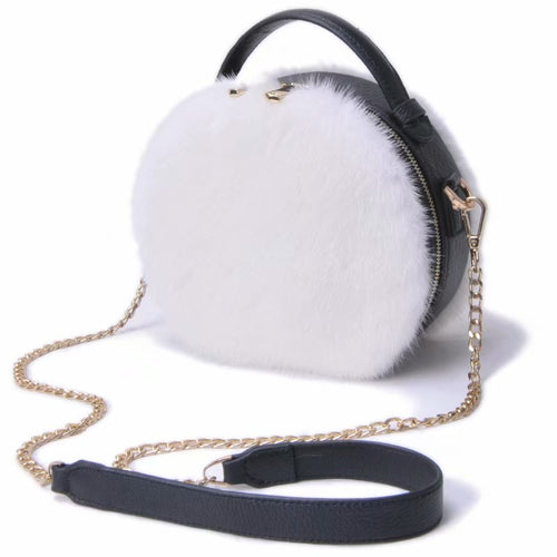 2022 New Style Women's Fashion Shoulder Bag Genuine Leather Mink Hand Bag Lady Messenger Bag 7960