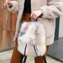 Load image into Gallery viewer, 2022 New Women&#39;s Fashion Fox Fur Handbag Lovely Mixed Color Messenger Bags Lady Shoulder Bag Large Capacity Totes 7965