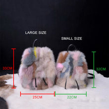 Load image into Gallery viewer, 2022 New Women&#39;s Fashion Fox Fur Handbag Lovely Mixed Color Messenger Bags Lady Shoulder Bag Large Capacity Totes 7965