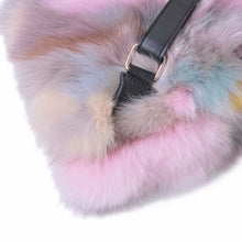Load image into Gallery viewer, 2022 New Women&#39;s Fashion Fox Fur Handbag Lovely Mixed Color Messenger Bags Lady Shoulder Bag Large Capacity Totes 7965