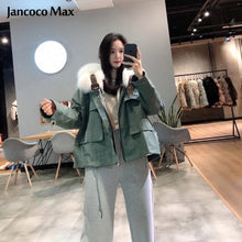 Load image into Gallery viewer, Women Luxury Rex Rabbit Fur Lining Parka Winter Real Fox Fur Coats
