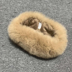 Women's Fashion Warm Fluffy Real Fur Band Luxury Winter Elastic Headband