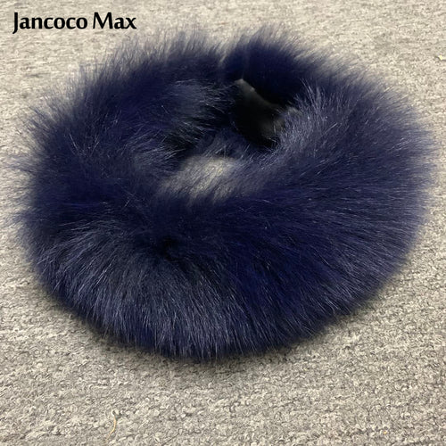 Women Luxury Warm Fluffy Real Fur Band Winter Fashion Elastic Headband