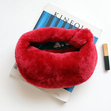 Load image into Gallery viewer, 2022 New Fashion Knot Bag Sheepskin Fur Hand Bag Lady Real Lamb Fur Knotted Winter Fairy Handbag Wool 4398