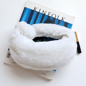 2022 New Fashion Knot Bag Sheepskin Fur Hand Bag Lady Real Lamb Fur Knotted Winter Fairy Handbag Wool 4398