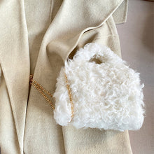 Load image into Gallery viewer, 2022 New Styles Women Handbag Real Lamb Fur Fashion Cross Bags Wool 4 Colors Hand Bag Chain 4714
