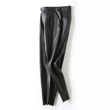 Load image into Gallery viewer, Women Cropped Leather Pants Loose Pencil Pants Solid Sheepskin Harem Pants 2022 New SY3987