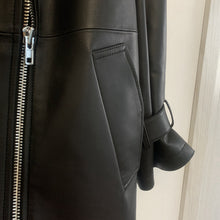 Load image into Gallery viewer, 2022 New Style Genuine Sheepskin Leather Jacket Luxury Real Leather Coat Oversize With Belt CL4871