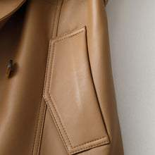 Load image into Gallery viewer, Genuine Sheepskin Leather Jacket Women Autumn Winter Trench Coat Mide Length Streetwear Leather Coat CL4873