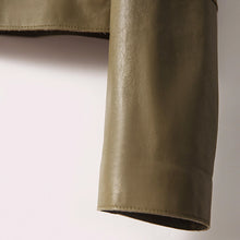 Load image into Gallery viewer, Lady Oversize Leather Jackets Fashion Green Color Sheepskin Leather Coats Women Retro Clothes New Arrivals ZM4048