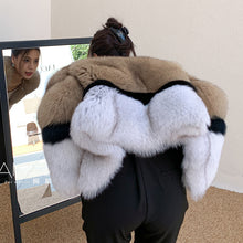 Load image into Gallery viewer, 2022 New Women&#39;s Imported Fox Fur Coat Long Sleeve Winter Luxury Fluffy Overcoat 4894