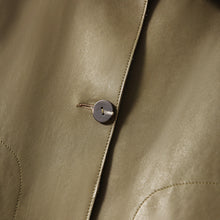 Load image into Gallery viewer, Lady Oversize Leather Jackets Fashion Green Color Sheepskin Leather Coats Women Retro Clothes New Arrivals ZM4048