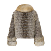 Load image into Gallery viewer, Women&#39;s Real Fox Fur Knitted Coat with Big Collar