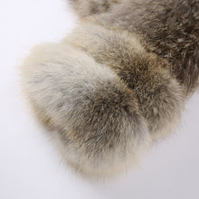 Load image into Gallery viewer, Women&#39;s Real Fox Fur Knitted Coat with Big Collar