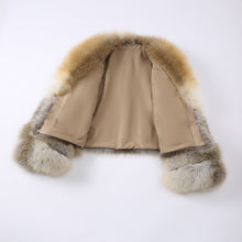 Load image into Gallery viewer, Women&#39;s Real Fox Fur Knitted Coat with Big Collar