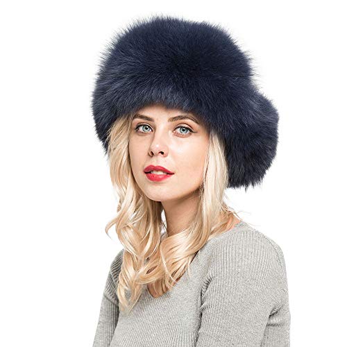 Women Winter Fur Trapper Hat Thick Warm Pom Pom Windproof  Hat