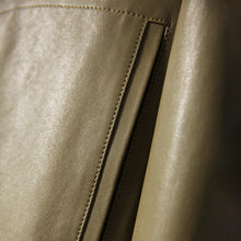 Load image into Gallery viewer, Lady Oversize Leather Jackets Fashion Green Color Sheepskin Leather Coats Women Retro Clothes New Arrivals ZM4048