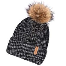 Load image into Gallery viewer, Womens Winter Beanie Hat Fur Pom Pom Beanie Knitted Hat Skull Caps