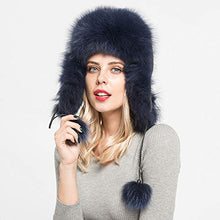 Load image into Gallery viewer, Women Winter Fur Trapper Hat Thick Warm Pom Pom Windproof  Hat