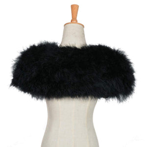 Womens Ostrich Feather Fur Bolero Shrug Poncho Wedding Bridal Stole
