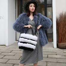 Load image into Gallery viewer, 2022 New Women&#39;s Fashion Fox Fur Handbag Fluffy Messenger Bag Ladies Winter Shoulder Bag Large Capacity Tote 8813