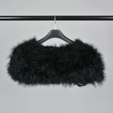Load image into Gallery viewer, Womens Ostrich Feather Fur Bolero Shrug Poncho Wedding Bridal Stole