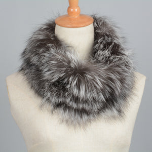 New Real Fox Fur Scarves Winter Thick Warm Shawl Natural Fur Muffler