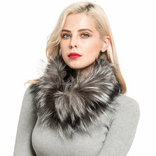 Load image into Gallery viewer, New Real Fox Fur Scarves Winter Thick Warm Shawl Natural Fur Muffler