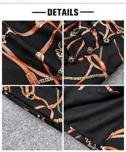 Lady Leather Skirts Genuine Sheepskin Printed Pleated Slit Sexy Hip Wrap Mid-Length Skirt 2022 Autumn Winter New TF4749