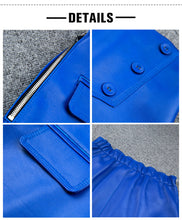 Load image into Gallery viewer, 2022 New Women Leather Sheepskin Skirt Versatile Asymmetric Button Pack Hip Skirt Solid Short Dress Autumn Winter TF4796