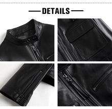 Load image into Gallery viewer, Women Real Leather Jacket Autumn Cool Style Short Motorcycle Jacket Genuine Sheepskin Classic Jackets CL4010