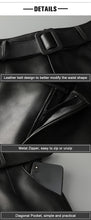 Load image into Gallery viewer, Women Leather Cropped Pants Solid Pencil Pants Slim Belt Leather Sheepskin Harem Pants Trousers Casual 2022 New SY3984