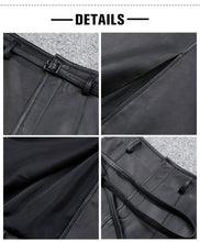 Load image into Gallery viewer, Women&#39;s Genuine Leather Sheepskin Skirt Solid Belt High Waist Slit Design Dress 2022 Autumn Winter New TF4717