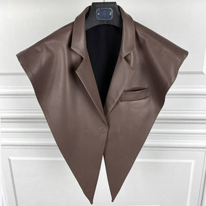 2022 New Spring Autumn Genuine Sheepskin Leather Shawls Women's Real Leather Jacket S3876