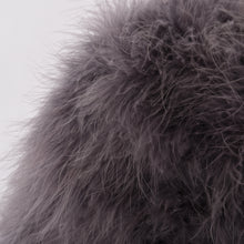 Load image into Gallery viewer, Women Real Fur Coat Long Style Genuine Ostrich Feather Fur Winter Dark Grey Jacket