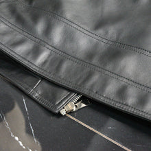 Load image into Gallery viewer, Lady Genuine Sheepskin Leather Black New Style Leather Coat