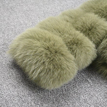 Load image into Gallery viewer, Women Real Fox Fur Collared Cropped Coat with Long Sleeves