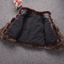 Load image into Gallery viewer, Lady Real Fox Fur Coat Short Jacket Coffee Frosted