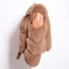 Load image into Gallery viewer, Women&#39;s Fashion Real Fox Fur Coat with Sheepskin Leather Short Jackets
