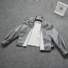 Load image into Gallery viewer, Women&#39;s Genuine Leather Jacket Real Leather Coat Sheepskin Leather Light Grey