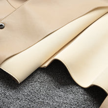 Load image into Gallery viewer, Women&#39;s Genuine Sheepskin Leather Jacket New Leather Beige Coat