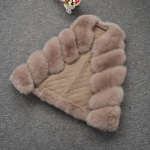 Load image into Gallery viewer, Real Fox Fur Gilet Women Winter Genuine Soft Natural Fur Long 5 Rows Mocca Vest