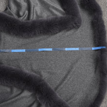 Load image into Gallery viewer, Women 100% Real Cashmere &amp; Fox Fur Poncho  Autumn Winter Dark Grey Capes